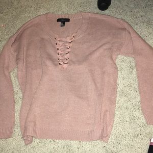 lace up sweater
